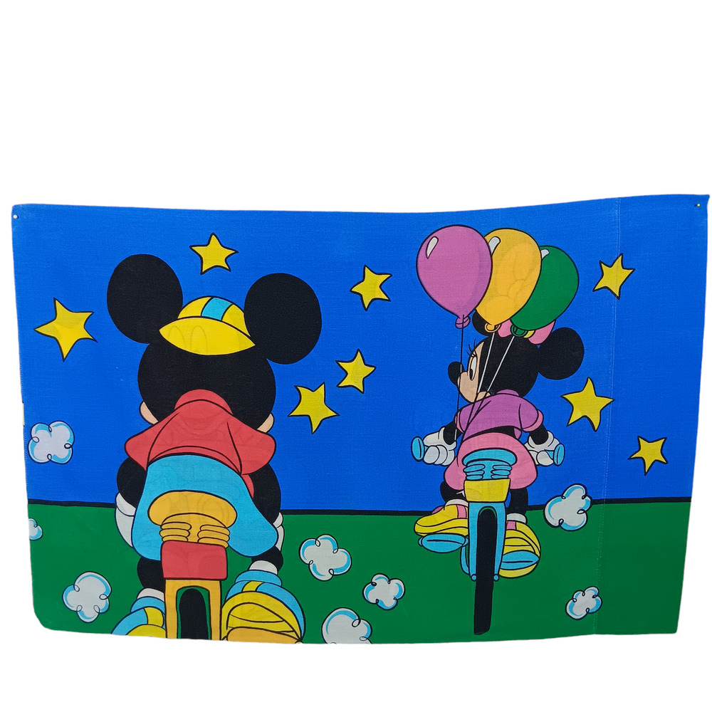 Vintage Disney 80s Pillocases Set of 2 Standard Size Mickey and Minnie - Picture 4 of 16